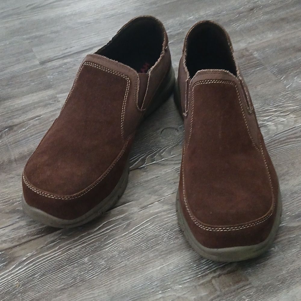 Hytest Brown Mens Blake Steel Toe Slip On Shoes  Sz 13W worn once EUC